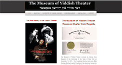 Desktop Screenshot of museumofyiddishtheater.org