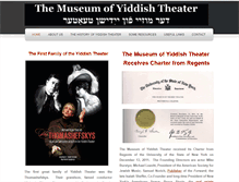Tablet Screenshot of museumofyiddishtheater.org